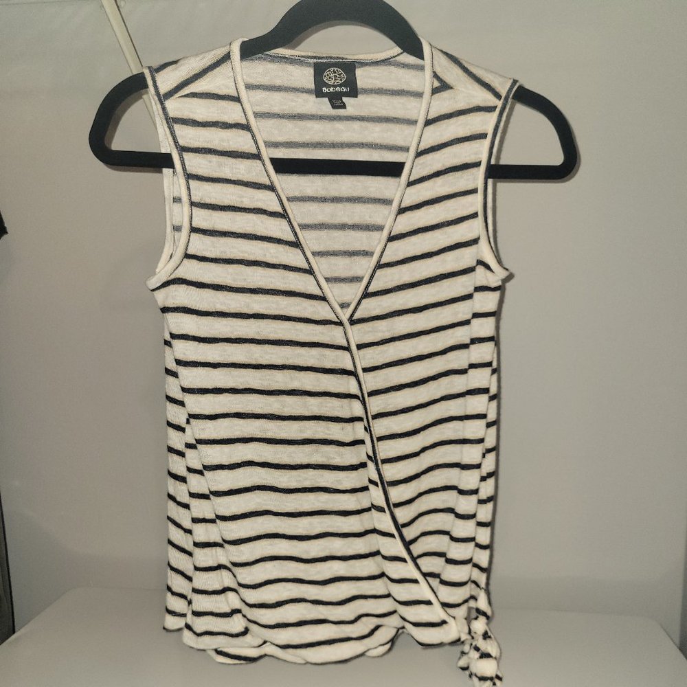 WOMENS BOBEAU XXS STRIPED TOP